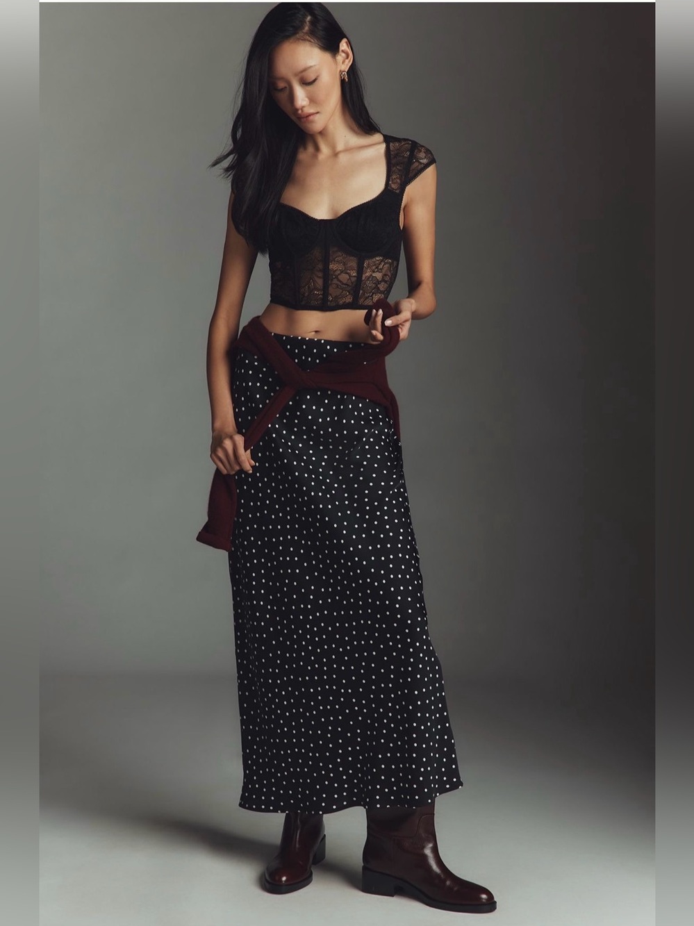 Anthropologie LyreBird Lace Corset Pullover Top